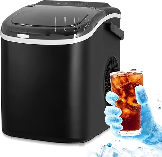 Countertop Self-Cleaning Ice Maker: Effortless Ice Anytime!