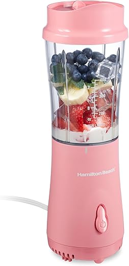 Hamilton Beach Portable Blender - Coral: Blend On-the-Go with Style!