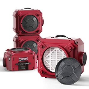 “ALORAIR 4 Pack HEPA 550 Air Scrubber – cETL Listed, Red”
