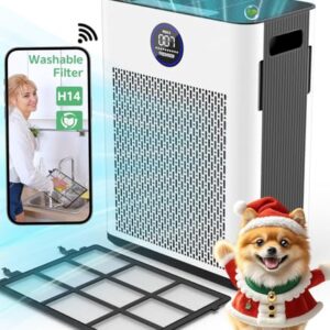 Air Purifier for Hayfever | FRESHDEW H14 HEPA Quiet & Smart