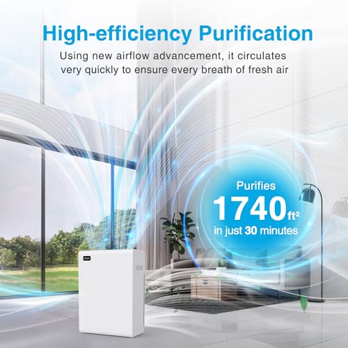 Air Purifier for Hayfever: H13 HEPA for Large Rooms Up to 1740ft² - Image 2