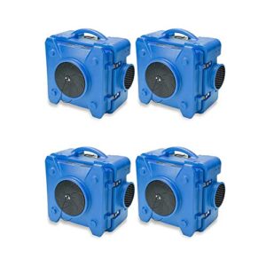 BlueDri BD-AS-550-BL HEPA Air Scrubber for Water Damage - 4 Pack