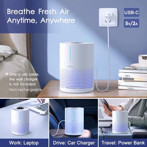 "MOOKA H13 HEPA Air Purifier for Home & Car - Odor & Dust Free" - Image 2