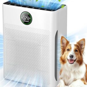 MOOKA Large Room Air Purifier for Pets & Home, Washable Filter