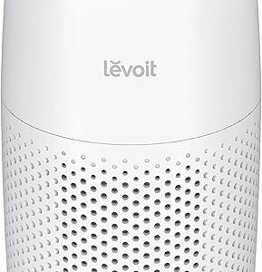 LEVOIT Air Purifiers for Bedroom Home, 3-in-1 Filter Cleaner with Fragrance Sponge for Better Sleep, Filters Smoke, Allergies, Pet Dander, Odor, Dust, Office, Desktop, Portable, Core Mini-P, White