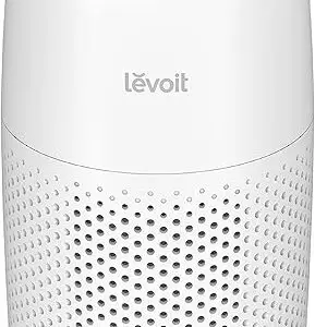 LEVOIT Air Purifiers for Bedroom Home, 3-in-1 Filter Cleaner with Fragrance Sponge for Better Sleep, Filters Smoke, Allergies, Pet Dander, Odor, Dust, Office, Desktop, Portable, Core Mini-P, White