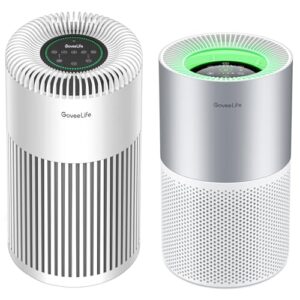 “GoveeLife H7129 & H7122 Smart Air Purifier Bundle – White”