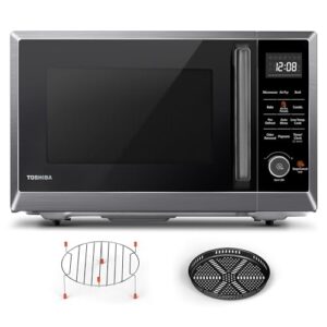 TOSHIBA 8-in-1 Air Fryer Microwave Oven, Black Stainless Steel